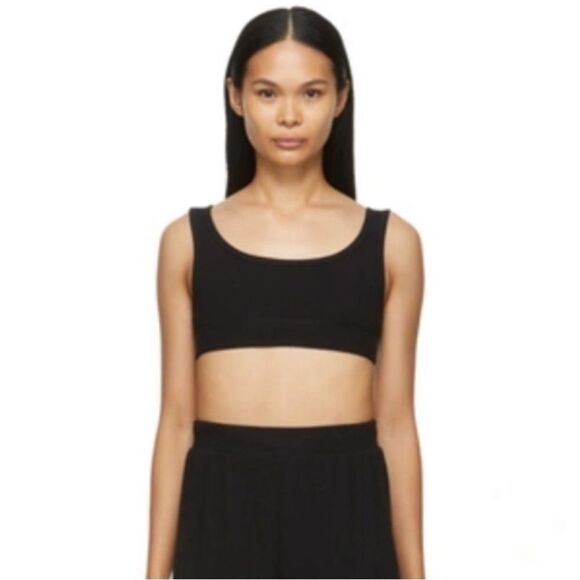 SKIMS waffle scoop bra in onyx black size xs - Picture 1 of 9